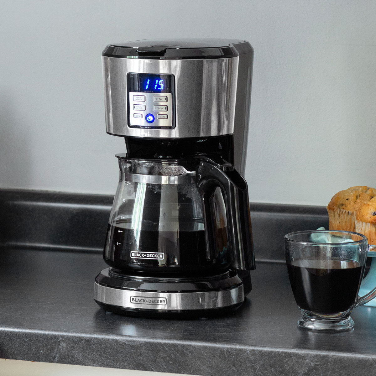 12 Cup Coffeemaker Programmable Exclusive VORTEX Technology